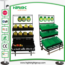 Supermercado banana Display Rack com bandeja de banana